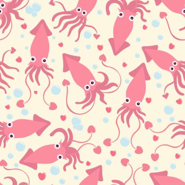 Vektörde mürekkepbalığının kusursuz deseni  