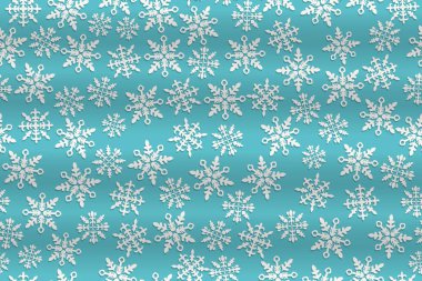Tasarım, arkaplan, ambalaj kağıdı, kumaş, duvar kağıdı ve tebrik kartları için vektör içindeki kar taneleri deseni uygundur