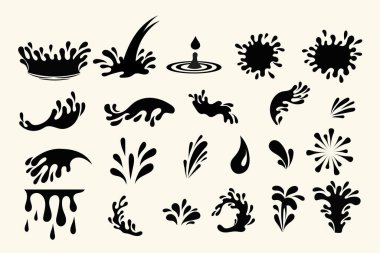 Sıvı elementlerin toplanması, su sıçraması, damlalar, dökülmeler vs.