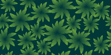 Yeşil vektör pürüzsüz desen tasarımı bırakır 