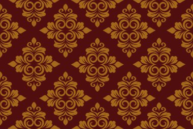 Vektör damaskesiz şablon arka planı. Duvar kağıtları, arkaplan ve sayfa doldurma ile zarif lüks dokusu.