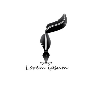 kalem logo tasarım vektörü