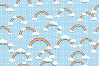 bulutsuz desenli gökkuşağı çizimi 