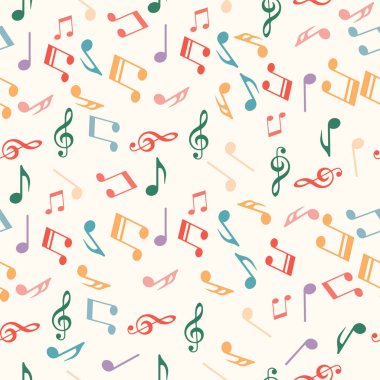 Müzik notaları tasarımı ile kusursuz desen