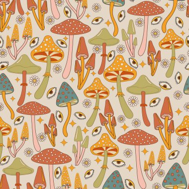 Mantar tasarımı ile kusursuz desen  