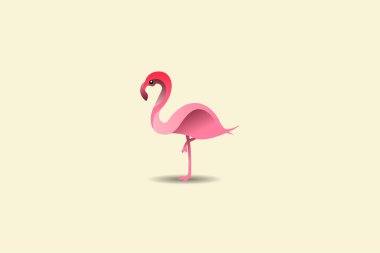flamingo vektör simgesi beyaz arkaplanda izole edildi