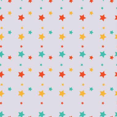 Beyaz arka plan üzerinde renkli yıldız ile Seamless modeli