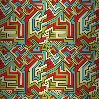 soyut geometrik renk desenli vektör çizimi