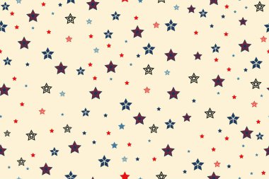 Yıldız resimli vektörsüz desen 