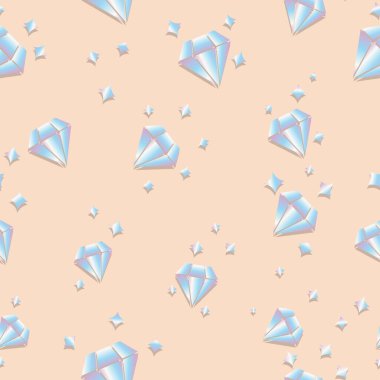 kristaller, vektör çizim ile Seamless Modeli