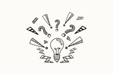 yaratıcı fikir ikonu tasarımı. vektör illüstrasyonu