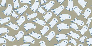 Hayaletlerin arka planına sahip kusursuz desen 