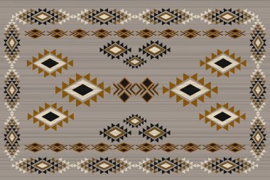 Etnik desen geometrik süsleme ile