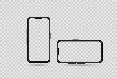 Boş ekran modeliyle akıllı telefon ekranı
