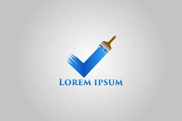 Bir fırçalı mavi kene logosunun vektör çizimi