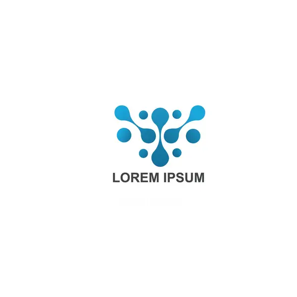 Molekül logosu, vektör illüstrasyonu