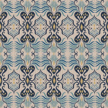 Klasik çiçekli, soyut, dikişsiz çiçek deseni