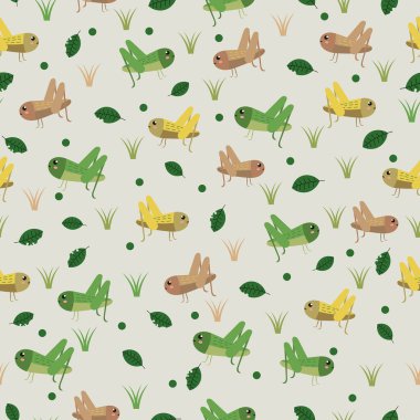 Çekirge düz vektörde pürüzsüz desen