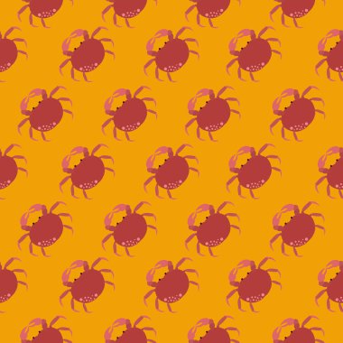 Vektör arkaplanda kusursuz yengeç deseni