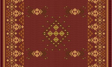 Kumaş etnik kabile modeli sanatı. Etnik faks kusursuz desen. Amerikan ve Meksika stili. Arkaplan, duvar kağıdı, illüstrasyon, kumaş, giysi, halı, tekstil, batik, nakış için tasarım.