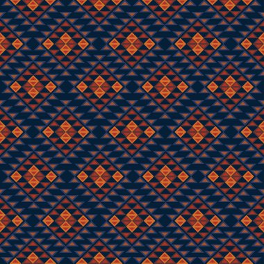 Renkli etnik süslemeleri olan kusursuz kabile deseni