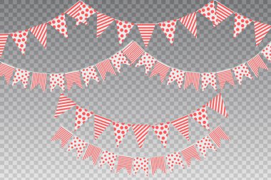 Şeffaf arkaplanda kareli bayraklı renkli bayraklar seti.