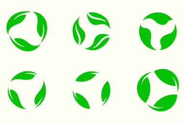 Yaprak simgeleri. vektör illüstrasyonu