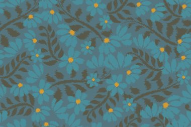 Kusursuz çiçek deseni, vektör illüstrasyonu, 1.