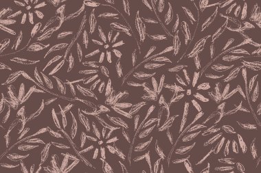 Çiçek desenli. Sorunsuz vektör desen