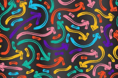 Vektör çizimi. Oklarla kusursuz desen.