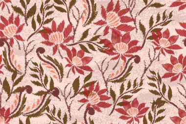 Çiçek süsüsüyle kusursuz soyut desen