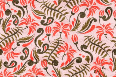 Elle çizilmiş tropikal bitkilerle kusursuz desen. vektör illüstrasyonu.