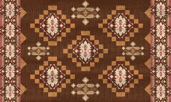 Etnik geometrik şekilli kusursuz desen. vektör