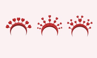 Romantik Aşk Saç bandı Sevgililer Günü için Vektör veya Aşk