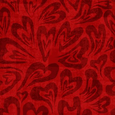 red heart seamless pattern. valentine 's day. vector illustration.