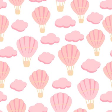 Bulutlu kusursuz bir desen. bulutlu vektör arkaplanı.