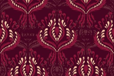 Kırmızı ve beyaz soyut çiçeklerin kusursuz deseni