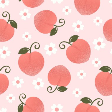 Şeftalilerin arka plan, kapak, kumaş, ambalaj, duvar kağıdı vs. için kusursuz deseni