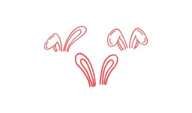 Beyaz arkaplanda kırmızı çiçek, vektör