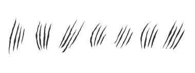 Siyah el boyalı çizgilerin vektör kümesi.