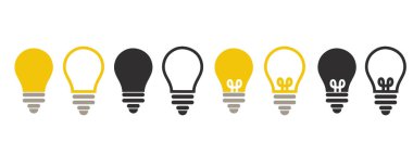 Düz vektörde ampul simgesi (png)