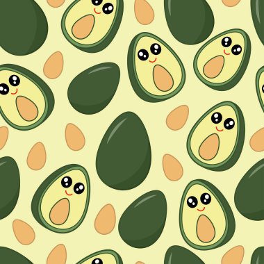 Avokado arkaplan, kumaş, ambalaj vs. için pürüzsüz desen
