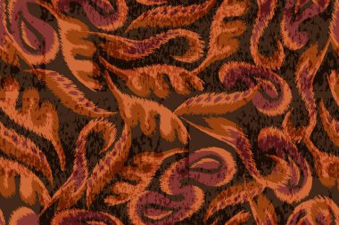 Soyut çiçeklerle kusursuz desen