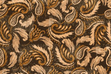 Soyut çiçeklerle kusursuz desen. vektör illüstrasyonu