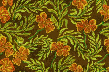 Çiçek desenli suluboya desenli. Çiçek deseni. Dekoratif çiçeklerle el çizimi çiçekler. Bir çeşit tasarım. Moda baskısı, zarif çiçekler..