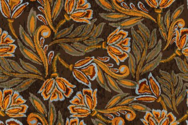 Çiçek süsü ile kusursuz desen. vektör illüstrasyonu.