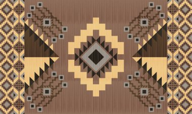 Aztek geometrik şekillere sahip kusursuz etnik zemin.