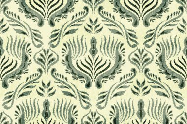 Soyut çiçeklerle kusursuz desen