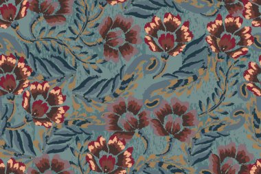 soyut çiçek dikişsiz vektör arkaplanı.