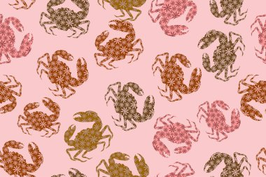 Yengeç desenli arkaplan